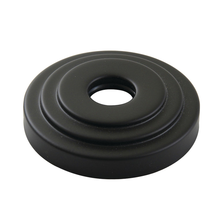 Matte Black Brass 3" Decorative Escutcheon Flange