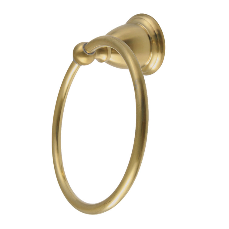 Heritage Brushed Brass 6-Inch Wall Mounted Towel Ring