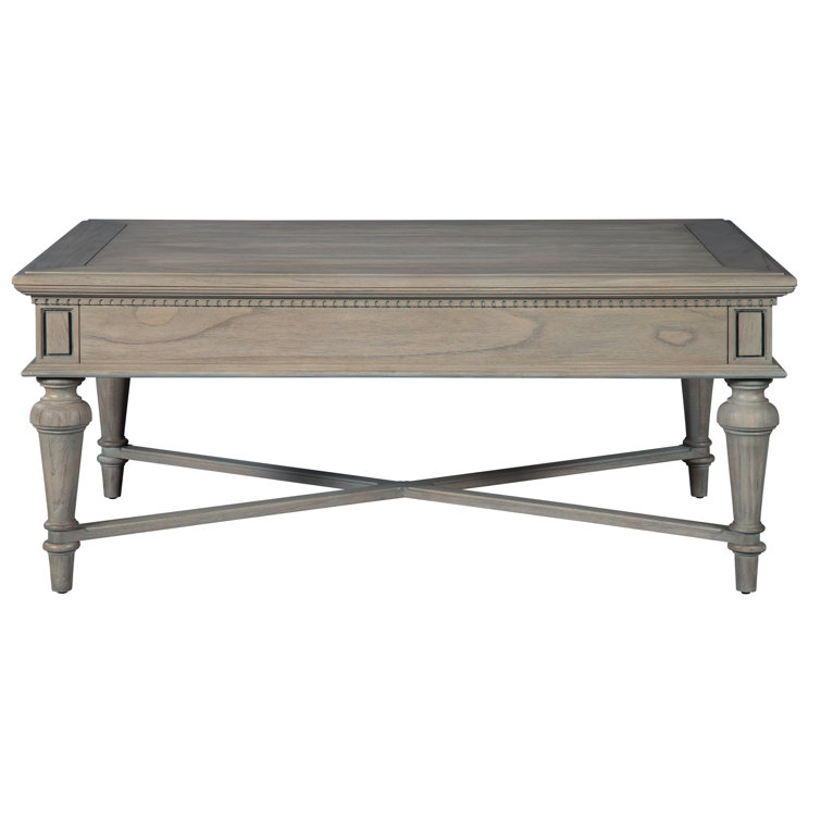 Traditional Black and Gray Rectangular Coffee Table with Storage