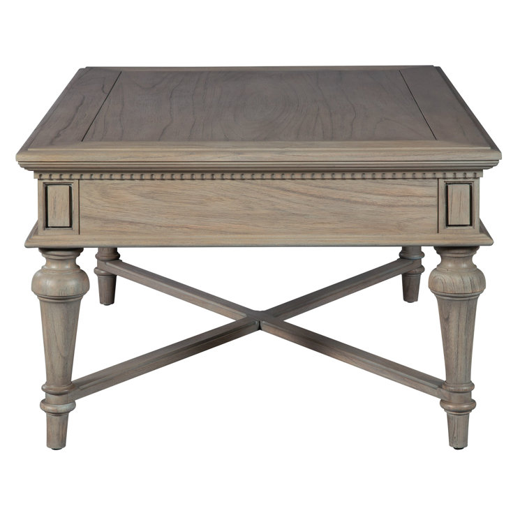 Traditional Black and Gray Rectangular Coffee Table with Storage