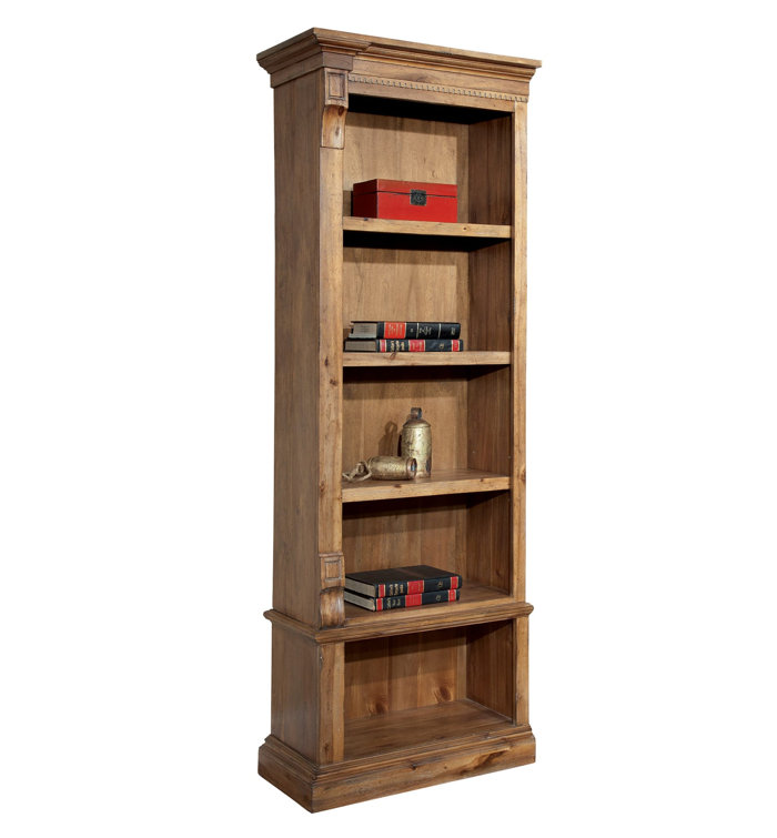 Kid-Friendly Adjustable Wood Bookcase in Classic Brown