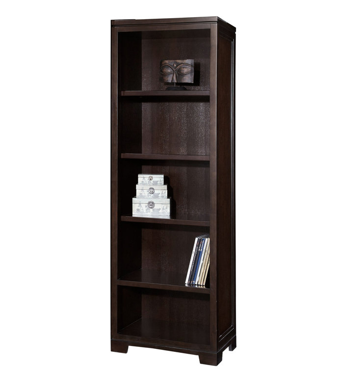 Mocha Finish Adjustable 5-Cube Wood Bookcase