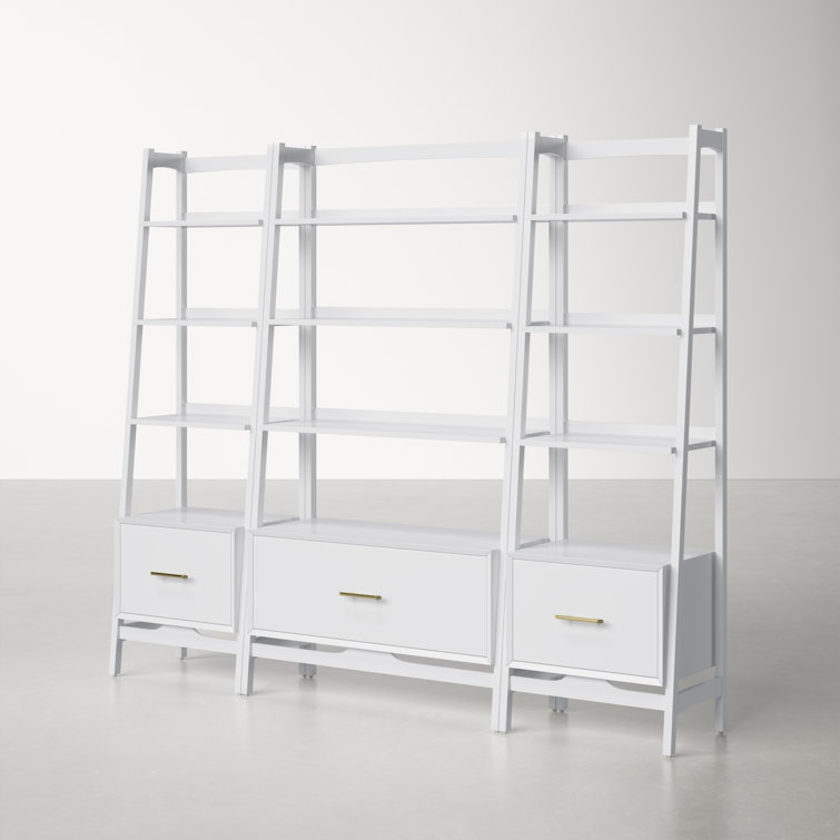 Landon Mid-Century Modern White Wood 3pc Etagere Set