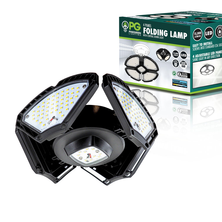 Ultra-Bright Adjustable 4-Panel LED Garage Light