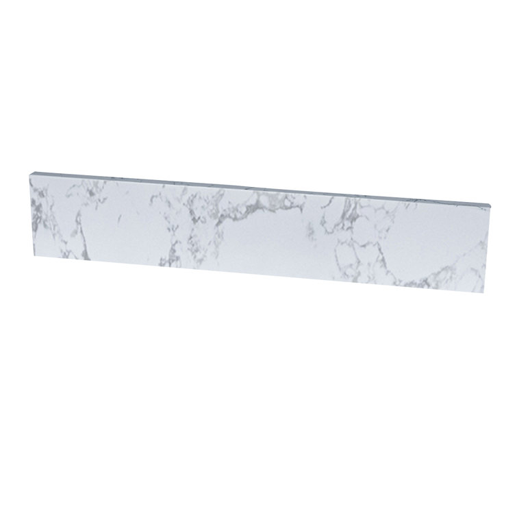 Carrara White 22" Engineered Stone Bathroom Side Splash