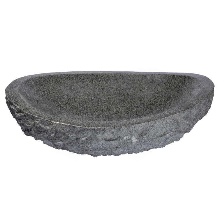 Padang Dark Granite Canoe Bathroom Sink