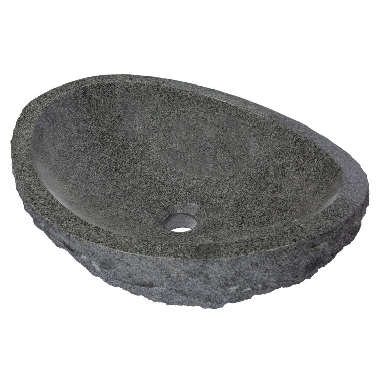 Padang Dark Granite Canoe Bathroom Sink