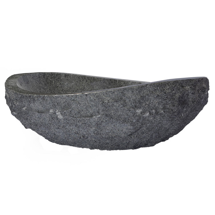 Padang Dark Granite Canoe Bathroom Sink