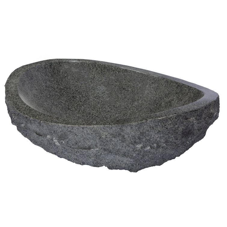 Padang Dark Granite Canoe Bathroom Sink