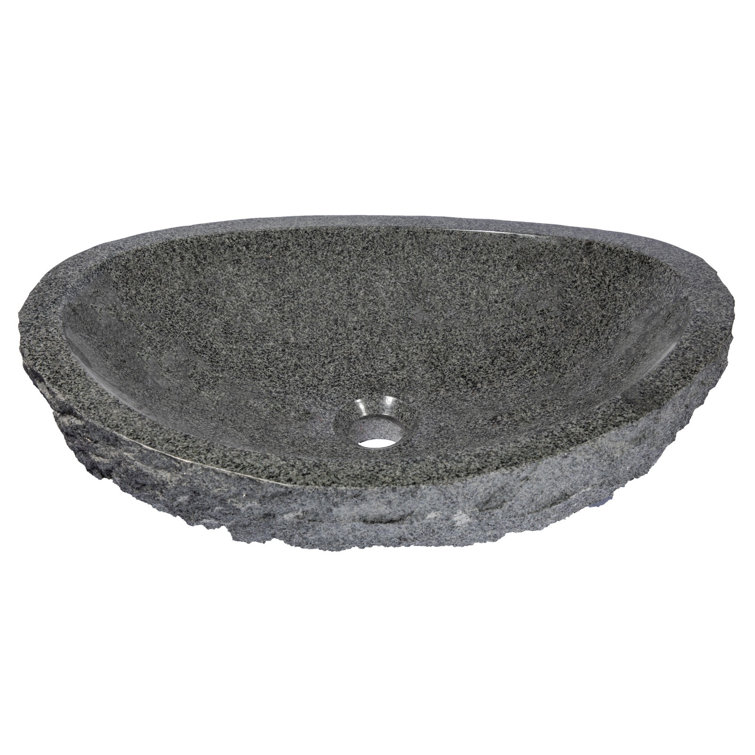 Padang Dark Granite Canoe Bathroom Sink