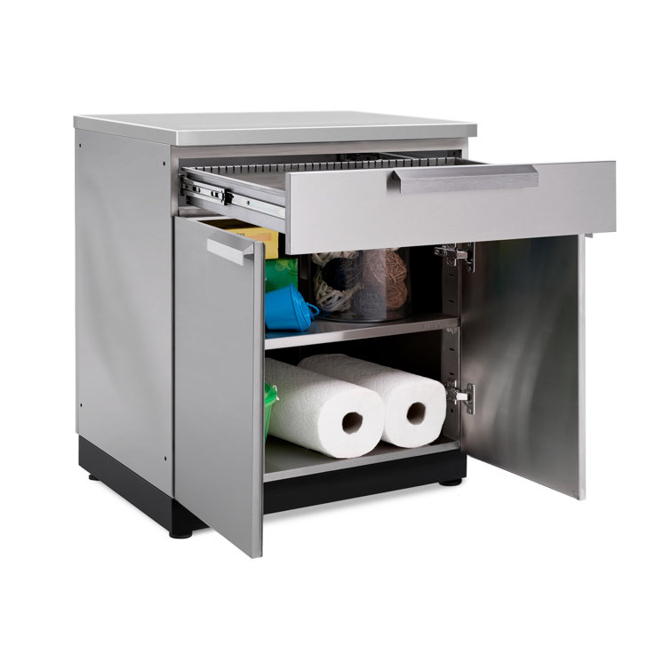 Stainless Steel 64" Outdoor Base Cabinet Set with Double Doors
