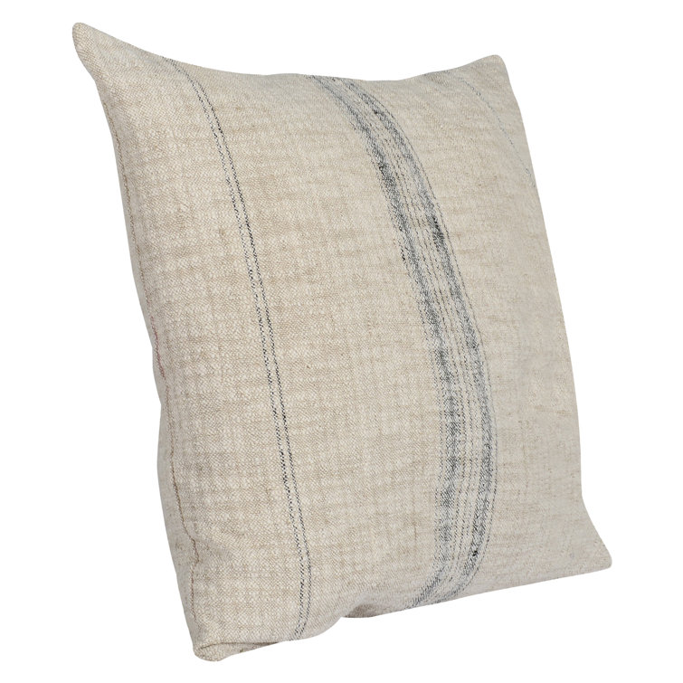Tia 16"x36" Natural Black Cotton Linen Throw Pillow