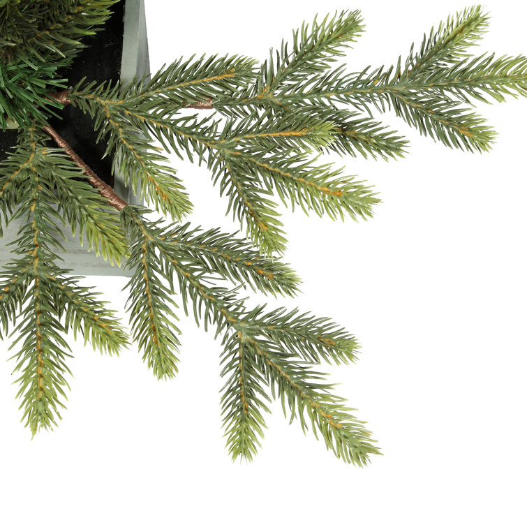 2.5' Prelit Potted Fir Christmas Tree with Warm LED Lights
