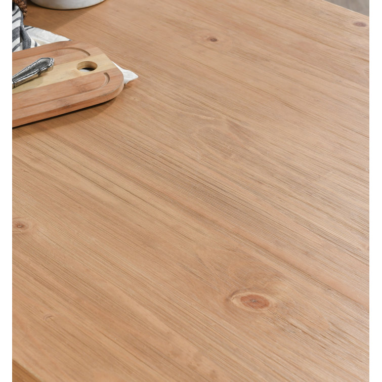 Natural Wood Transitional 70" Rectangle Dining Table