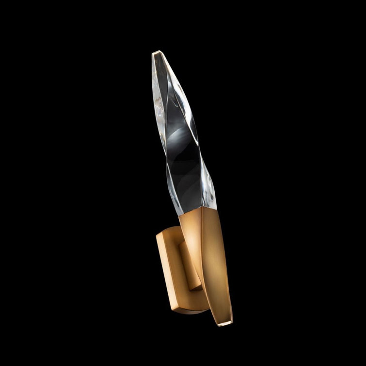 Kindjal Aged Brass Dimmable LED Armed Sconce