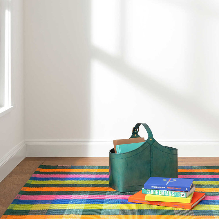 Multicolor Synthetic Stripe 9' x 12' Rectangular Rug