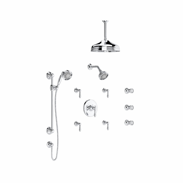 Polished Nickel Lever Shower Trim Plate