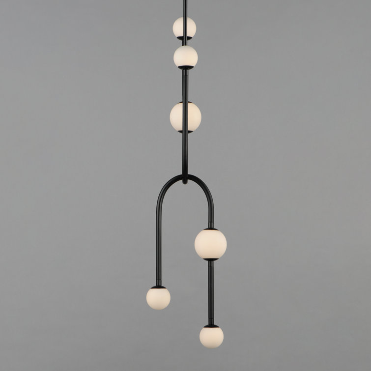 Alina Black Glass LED Multi-Light Pendant