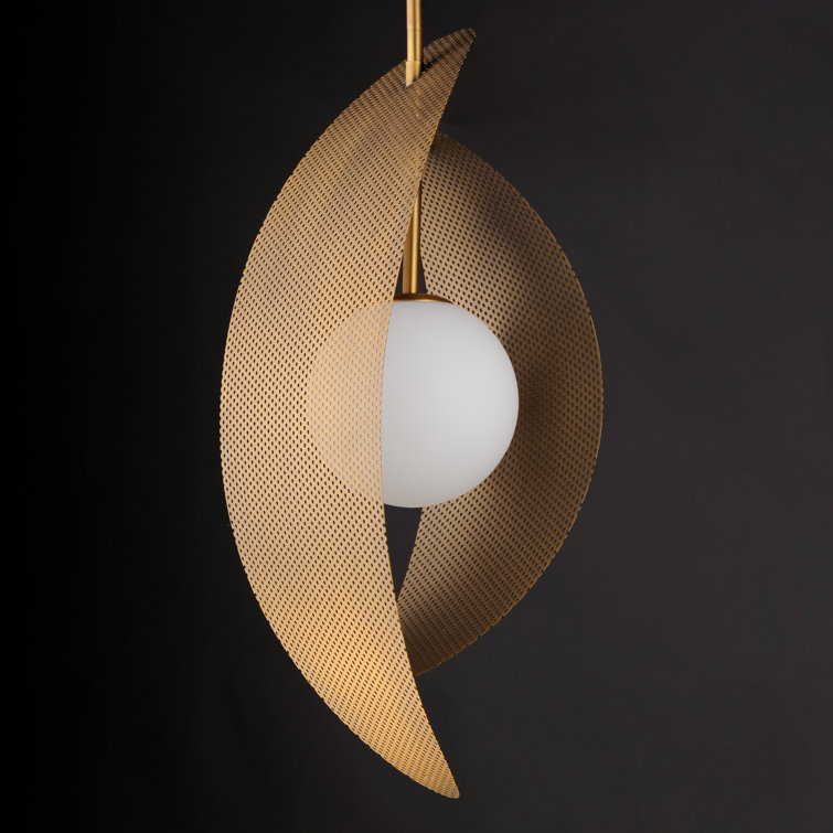 Natural Aged Brass Globe LED Mini Pendant Light