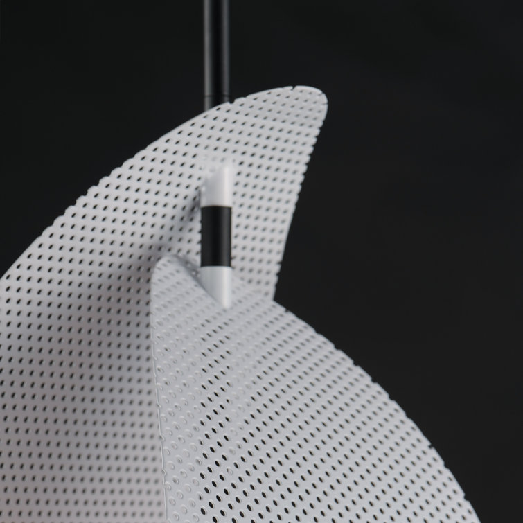 Matte White and Black Glass LED Mini Pendant Light