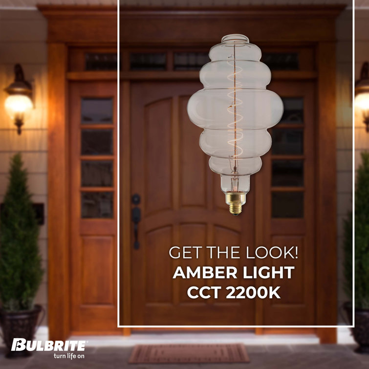 Oversized Clear Bee Hive LED Edison Bulb, 60 Watt Equivalent
