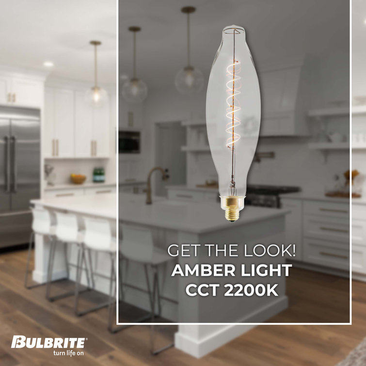 Oversized Clear LED Edison Bulb with Spiral Filament