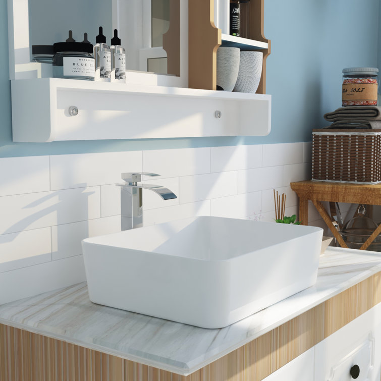 Chrome Single Handle Waterfall Vessel Sink Faucet