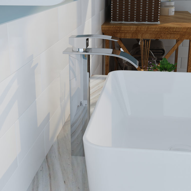Chrome Single Handle Waterfall Vessel Sink Faucet