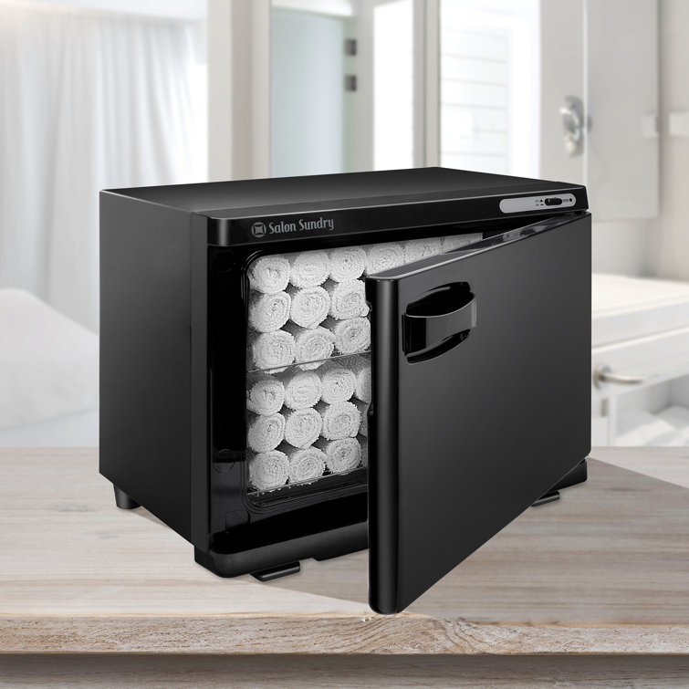 Large Black Metal Electric Towel Warmer Cabinet