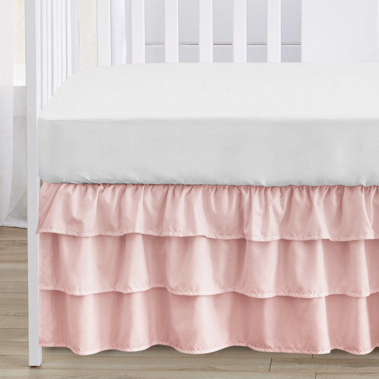 Blush Pink Microfiber Ruched Diamond Toddler Comforter Set