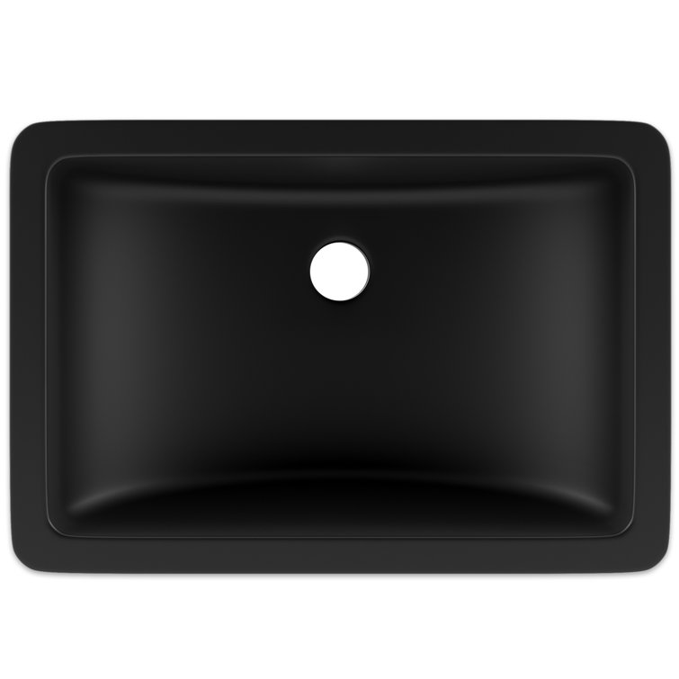 Lexicon Black Quartz Composite Rectangle Vanity Sink