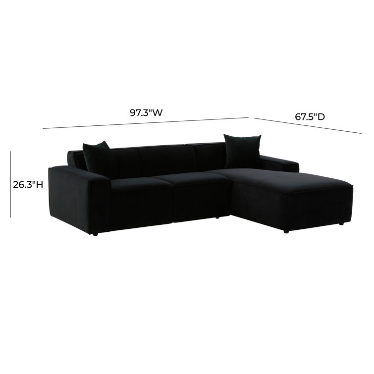 Olafur Cream Linen and Wood Stationary Sectional Sofa