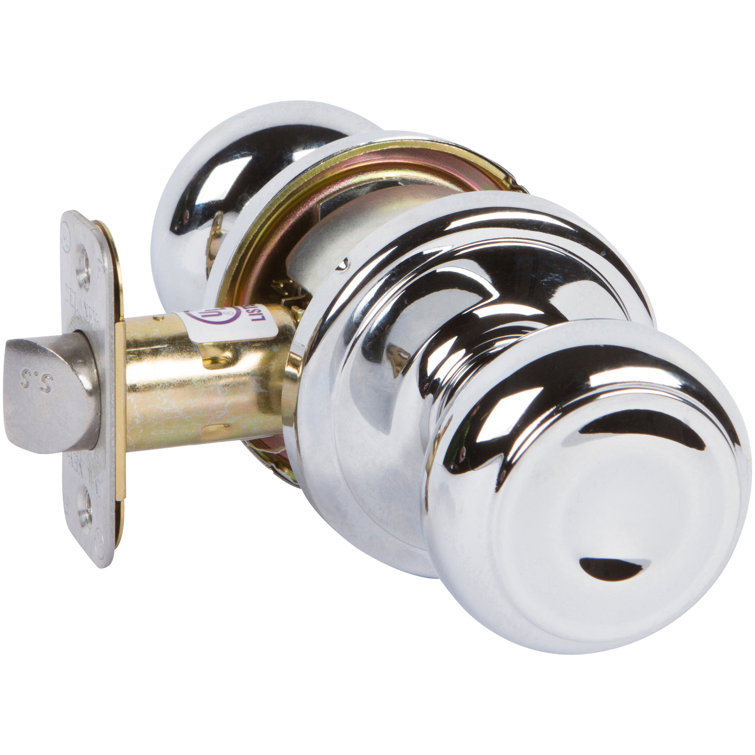 Bright Chrome Flat Ball Passage Door Knob for Hall/Closet