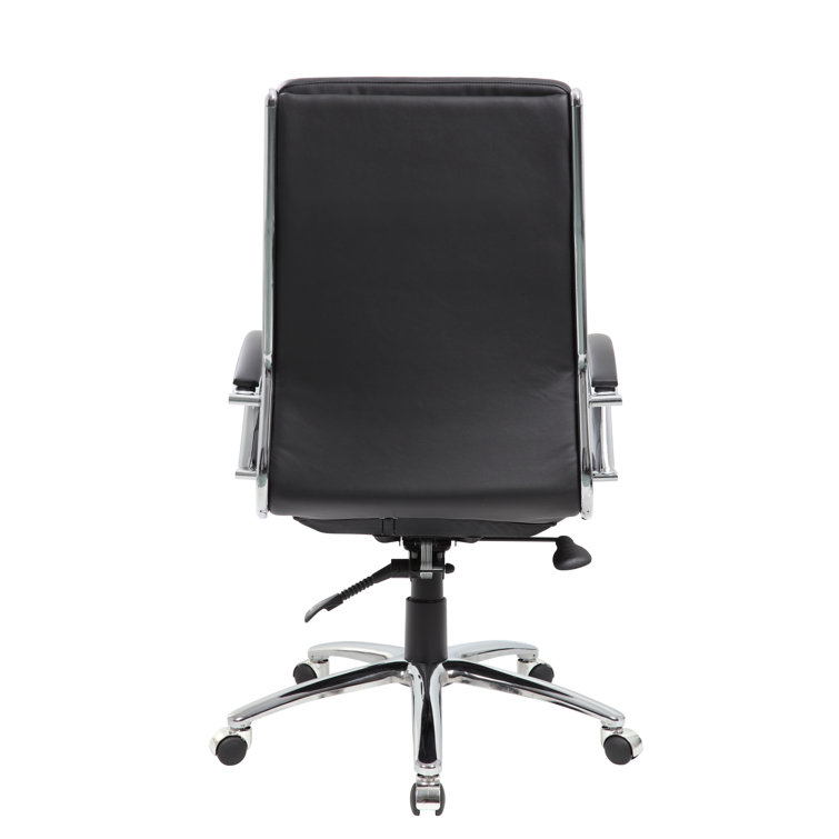 Black High-Back Leather Executive Swivel Office Chair
