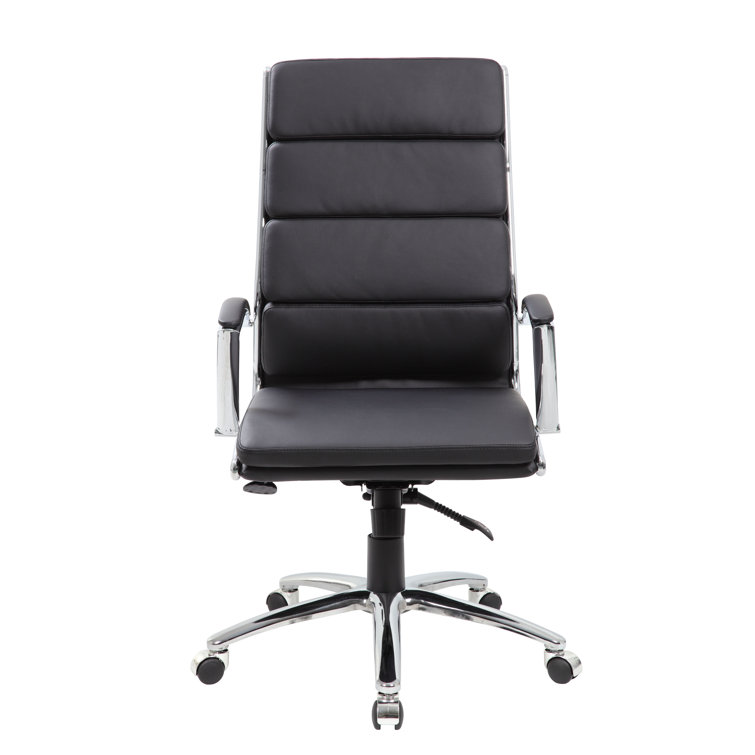 Black High-Back Leather Executive Swivel Office Chair