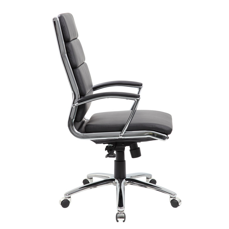 Black High-Back Leather Executive Swivel Office Chair