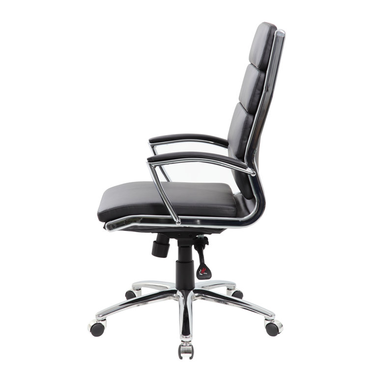 Black High-Back Leather Executive Swivel Office Chair