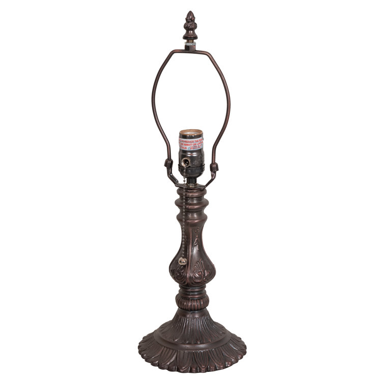 Bronze Shell 6"x9.5" Stained Glass Table Lamp Base