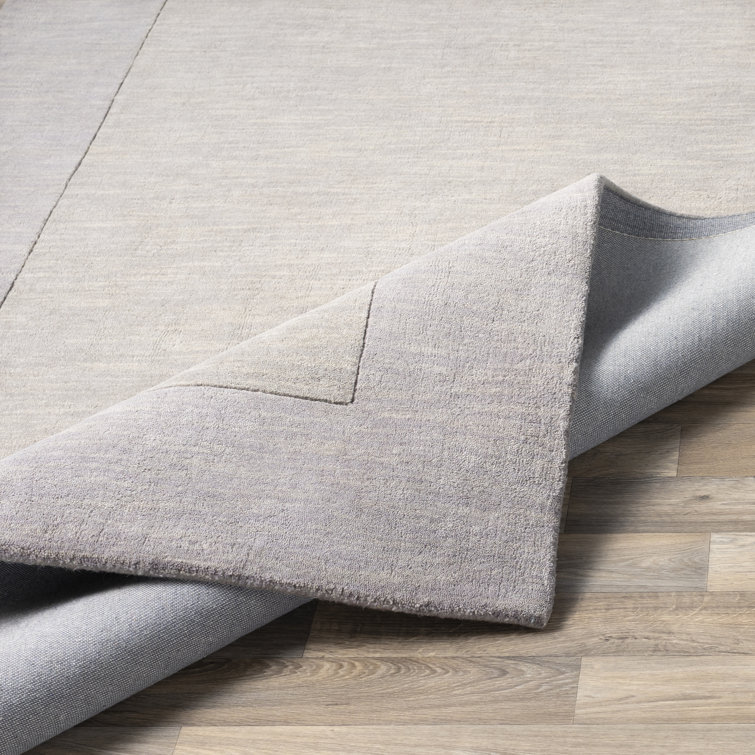 Hand-Knotted Mystique Geometric Gray Wool 9' x 12' Area Rug