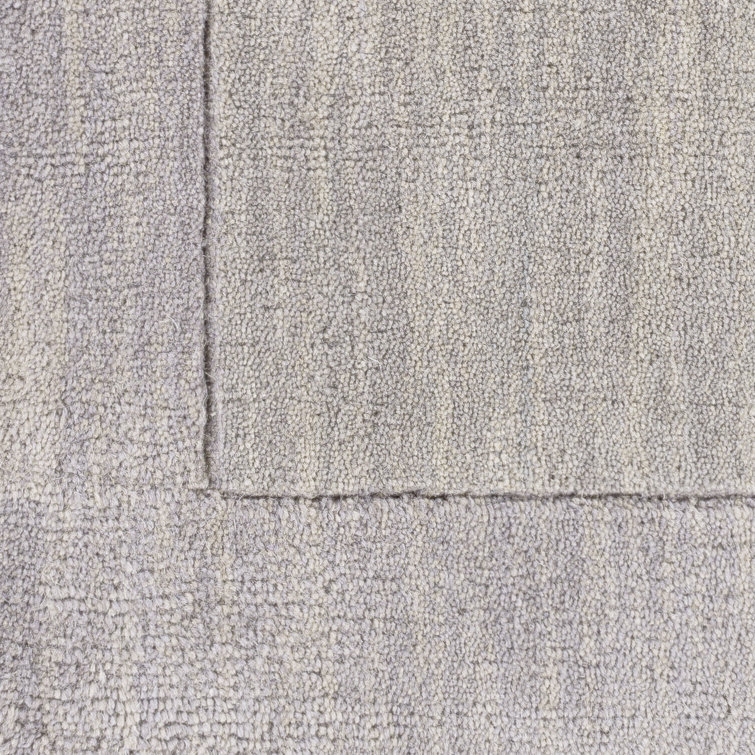Hand-Knotted Mystique Geometric Gray Wool 9' x 12' Area Rug