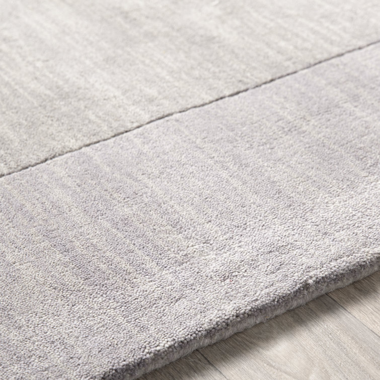 Hand-Knotted Mystique Geometric Gray Wool 9' x 12' Area Rug