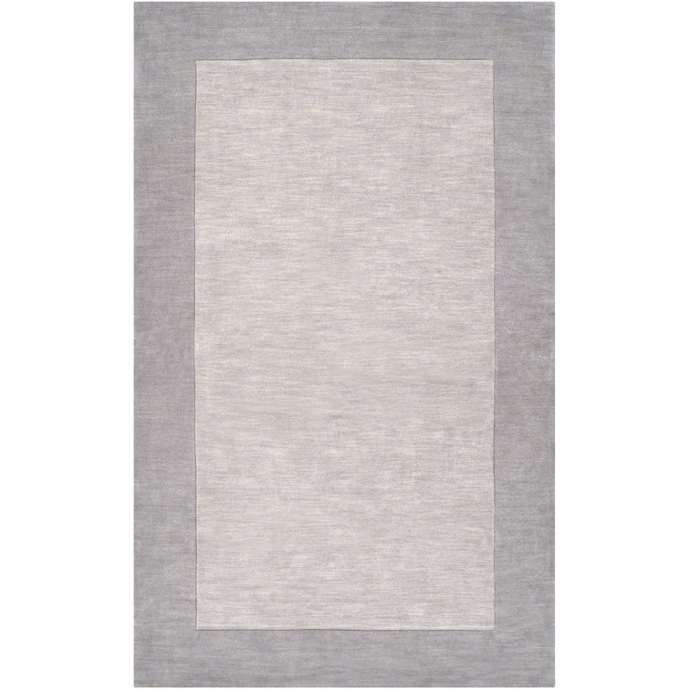 Hand-Knotted Mystique Geometric Gray Wool 9' x 12' Area Rug