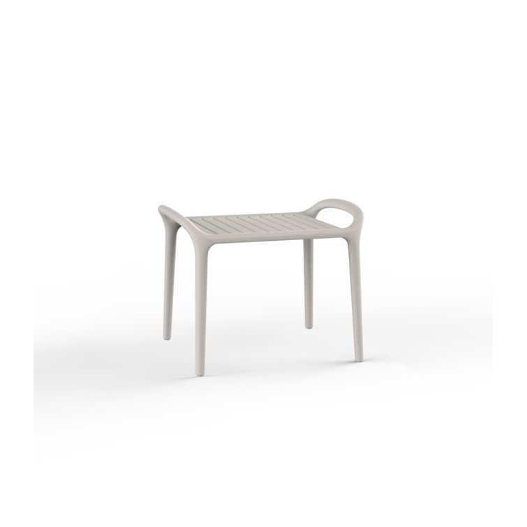 Ecru 21'' Stackable Polypropylene Outdoor End Table