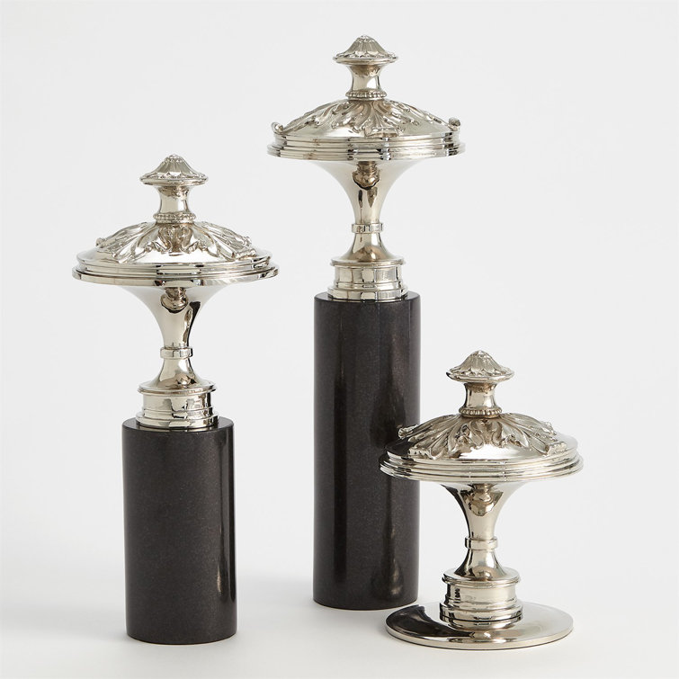 Handmade Nickel-Plated Brass Newel Cap Sculpture