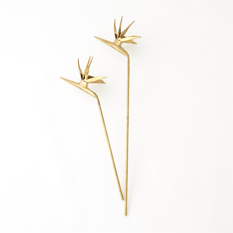 Vintage Parisian Brass Bird of Paradise Decor, 45.5" H