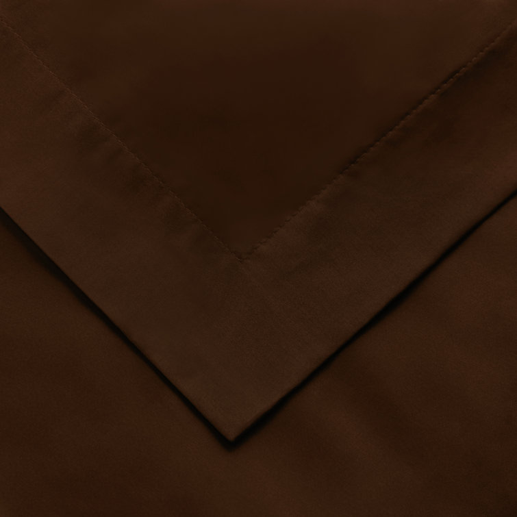 Chocolate Full/Queen Egyptian Cotton Sateen Duvet Cover Set