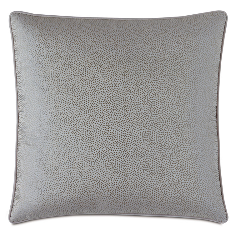 Silvio Embroidered Square Decorative Pillow with Satin Back