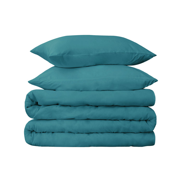 Caribbean Blue King/California King Cotton Duvet Cover Set