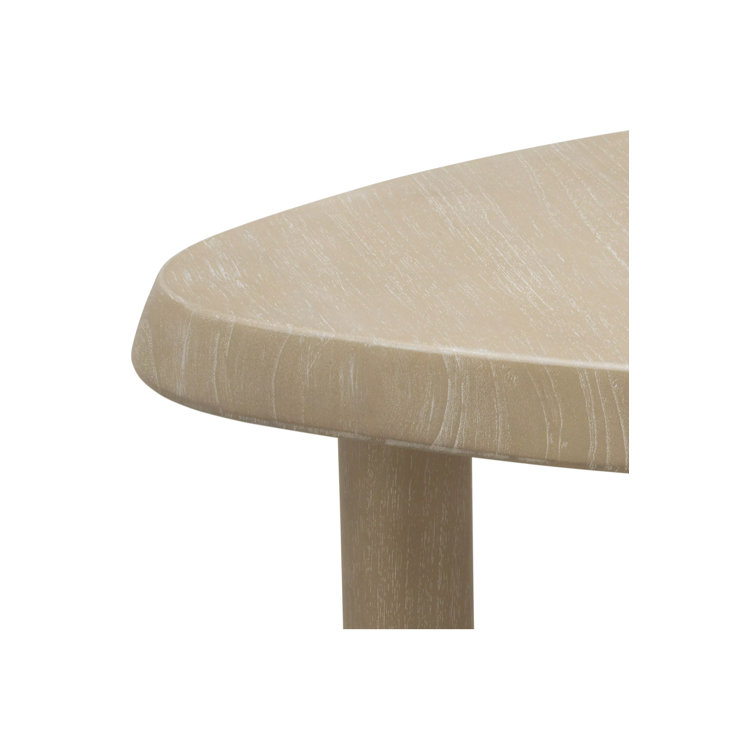 Scandinavian-Inspired Pebble-Shaped Brown Wooden Coffee Table
