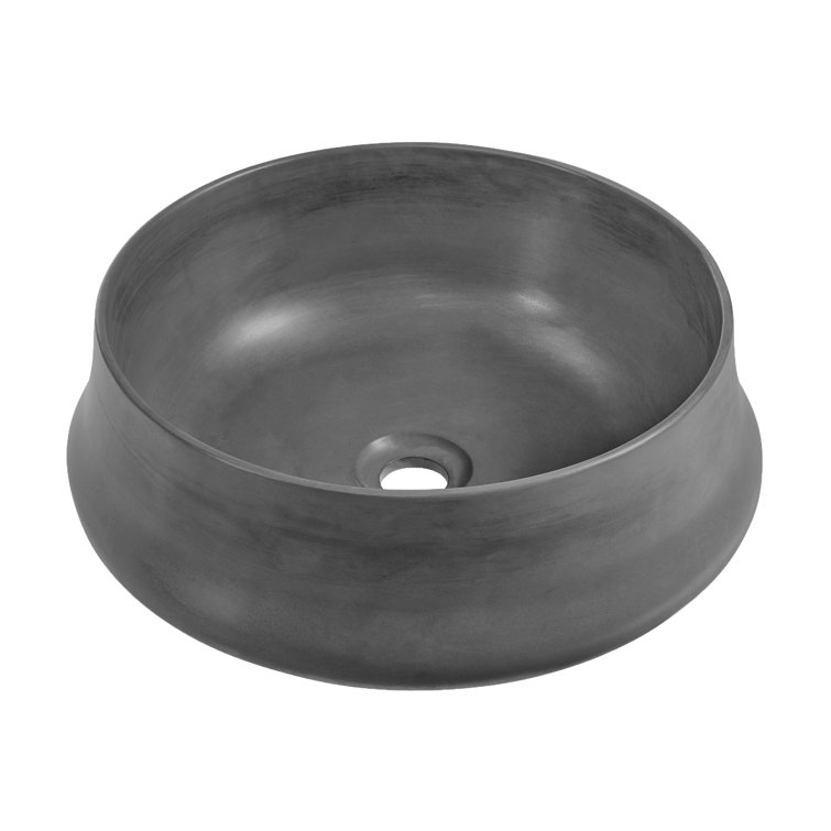 Lisse 18" Dark Grey Concrete Round Vessel Sink
